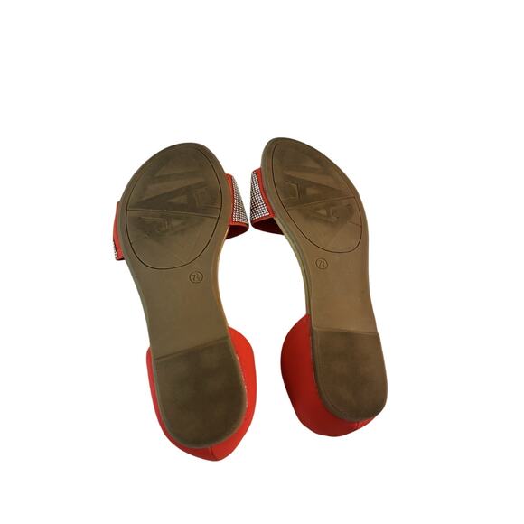 Adiama Orange Sparkly Floral Sandals Size 7.5 - Picture 3 of 4